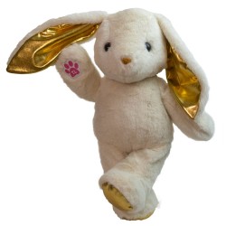 عروسک خرگوش سفید گوش طلایی